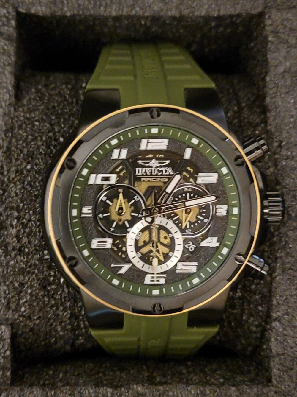 Invicta S1 Rally Stage Grid Men's Watch - 49mm, Dark Green
